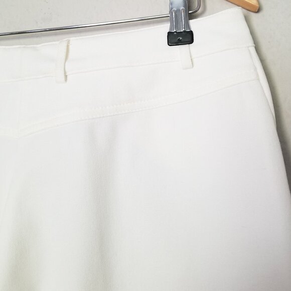 Vintage St. John Sport Essentials Marie Gray White Jeans 12 Cotton Spandex Wide - Picture 7 of 16